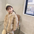 Children's Checkered Quilted Cotton-padded Jacket