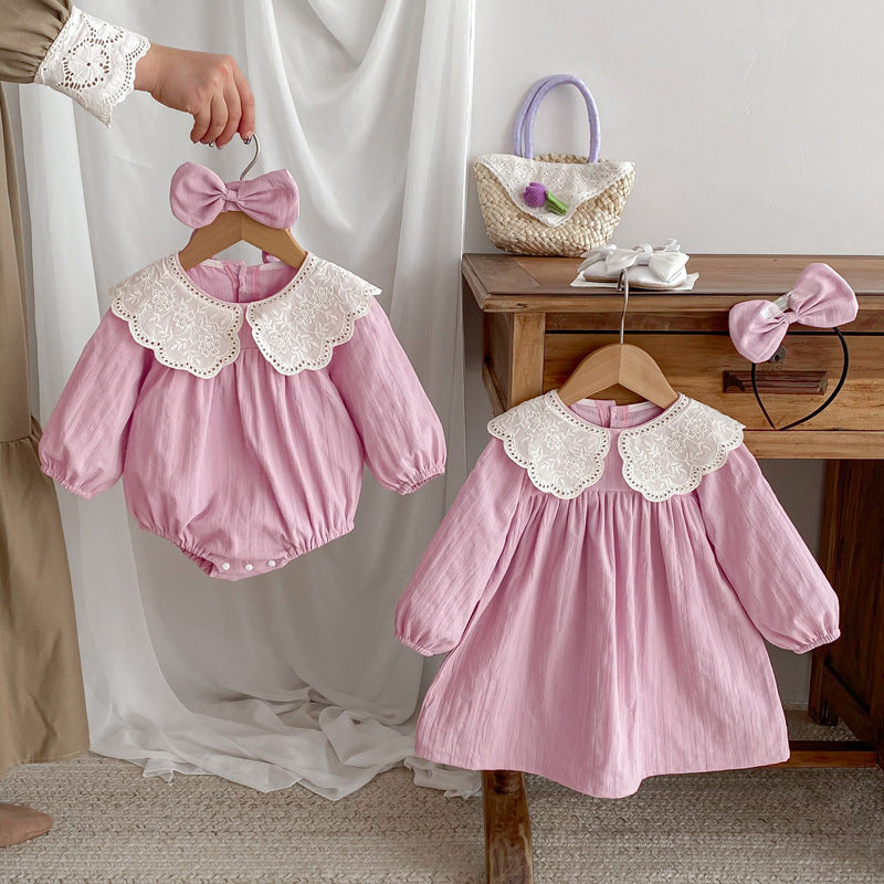 Girls' Long-sleeved Dress Without Hood