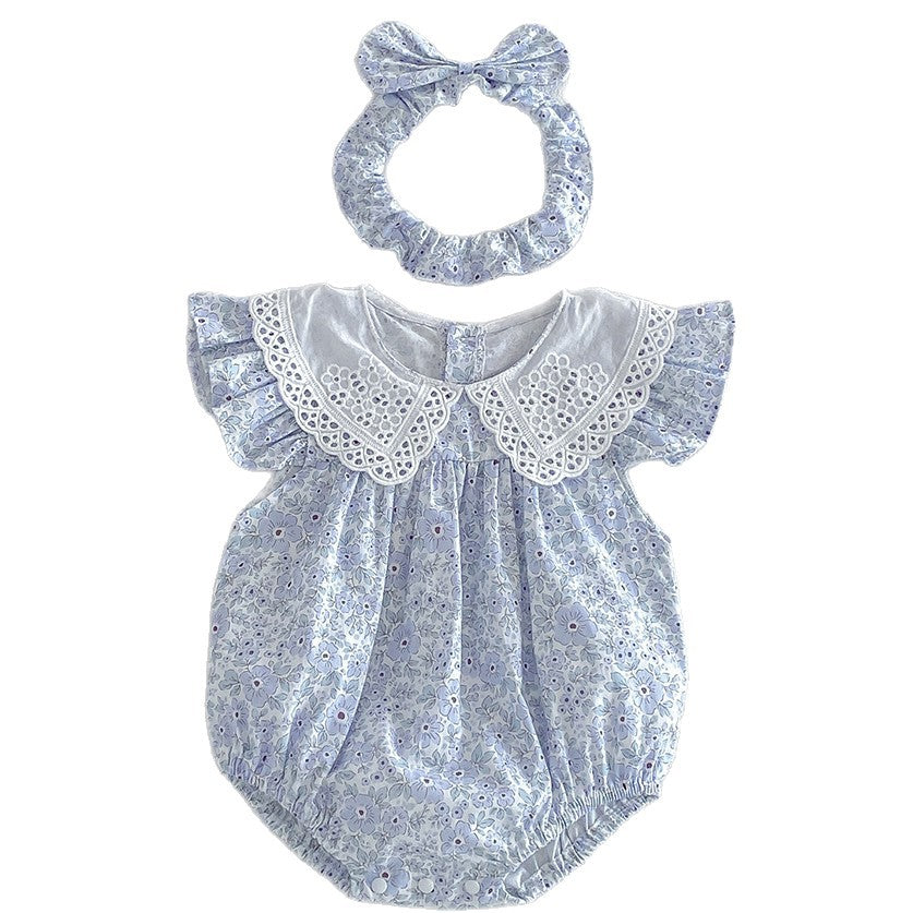 Summer Lightweight Baby Romper Summer Floral Fragments