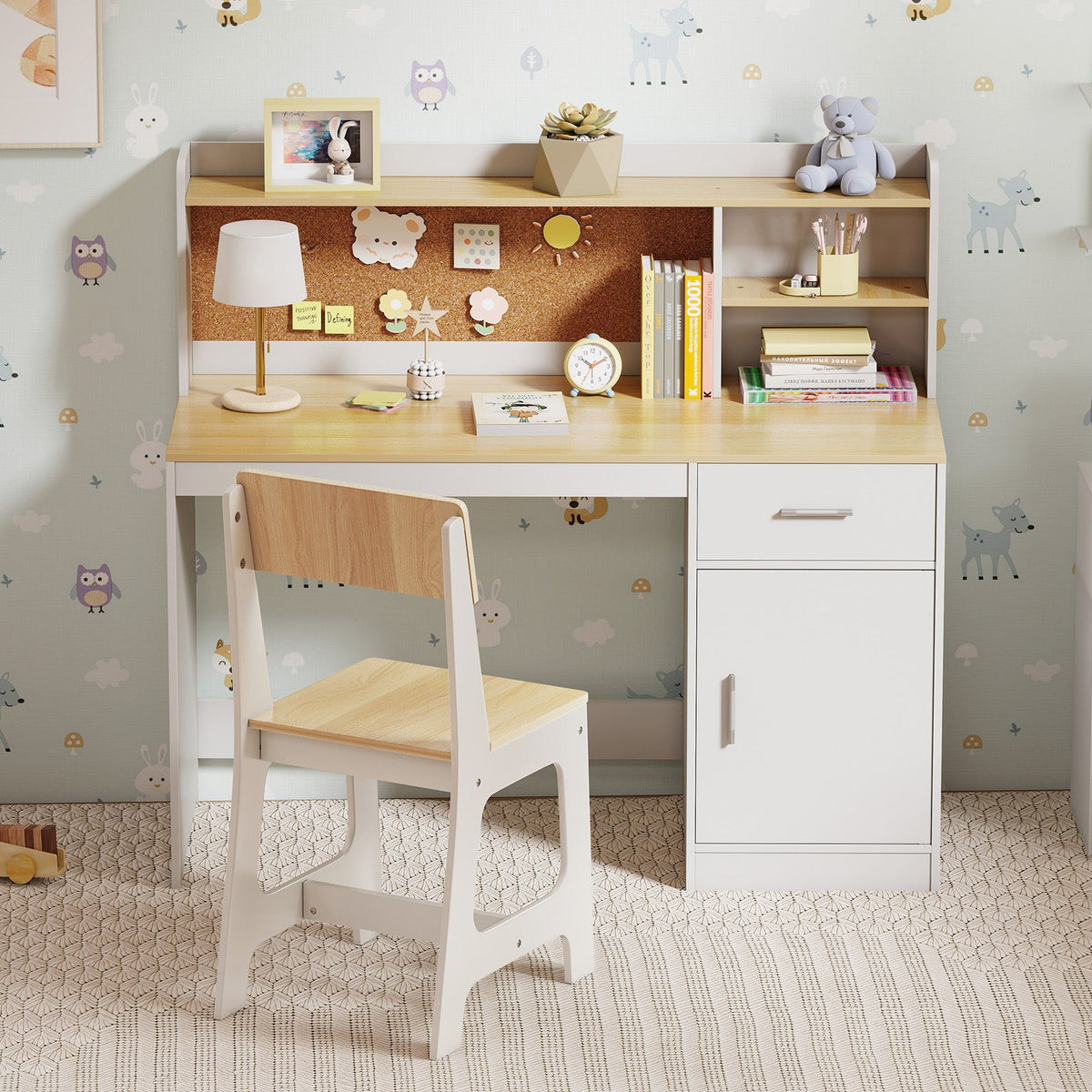Kids Study Desk and Chair Set Student Table and Chair