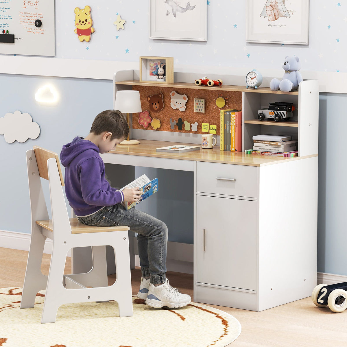 Kids Study Desk and Chair Set Student Table and Chair