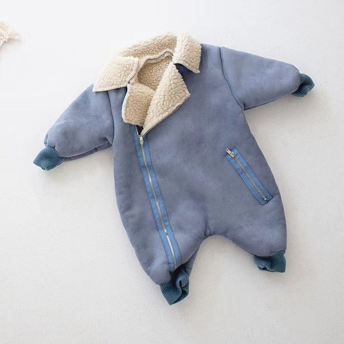 Baby One-piece Fleece Romper Thickened Onesie