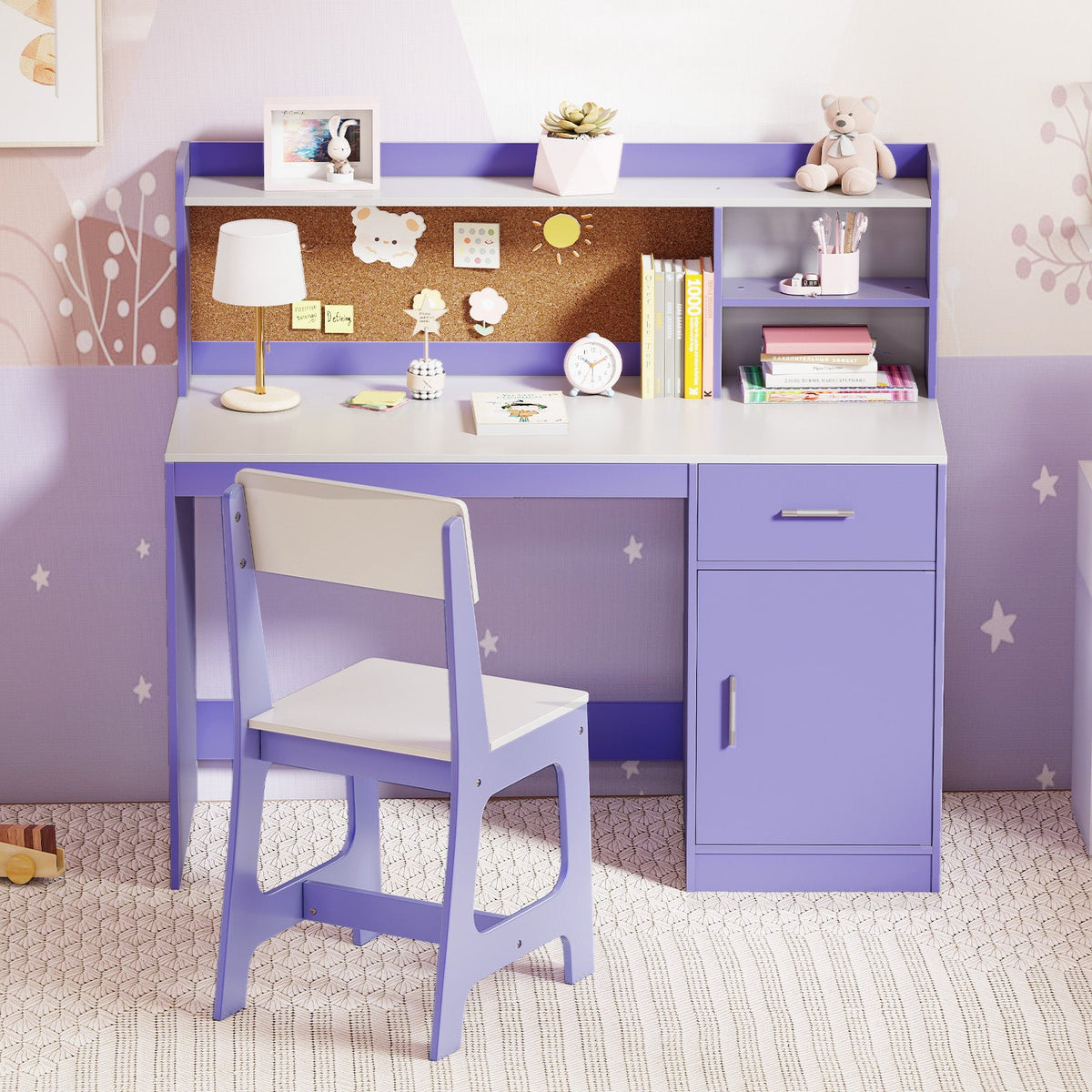 Kids Study Desk and Chair Set Student Table and Chair