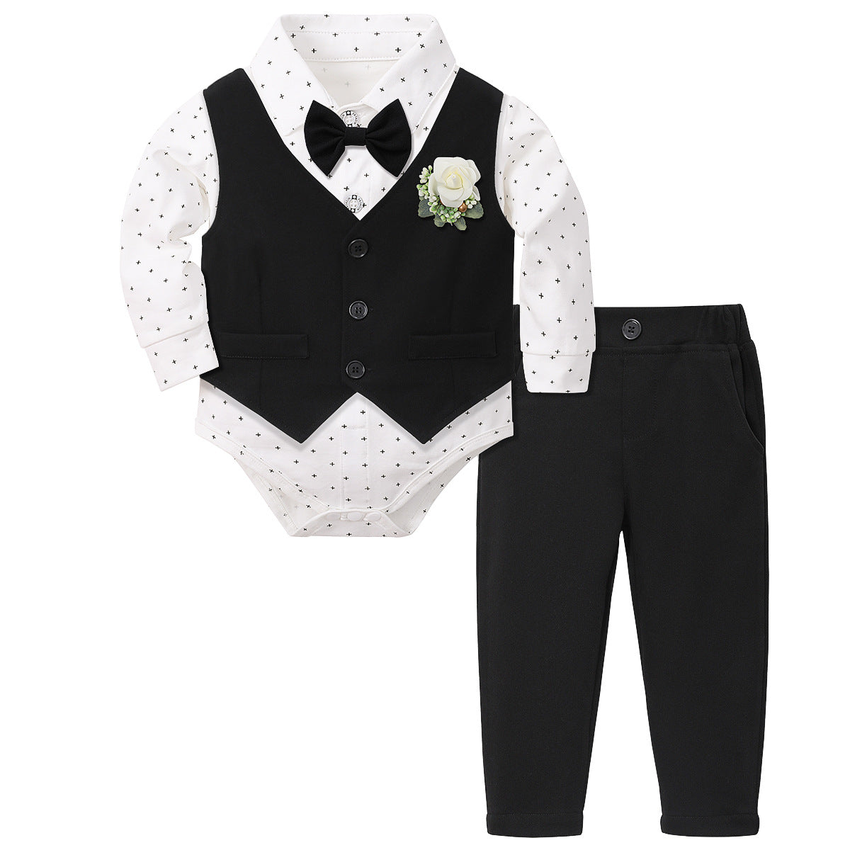 New Style One-Year-Old Birthday Dress Boys Gentleman Suit Set