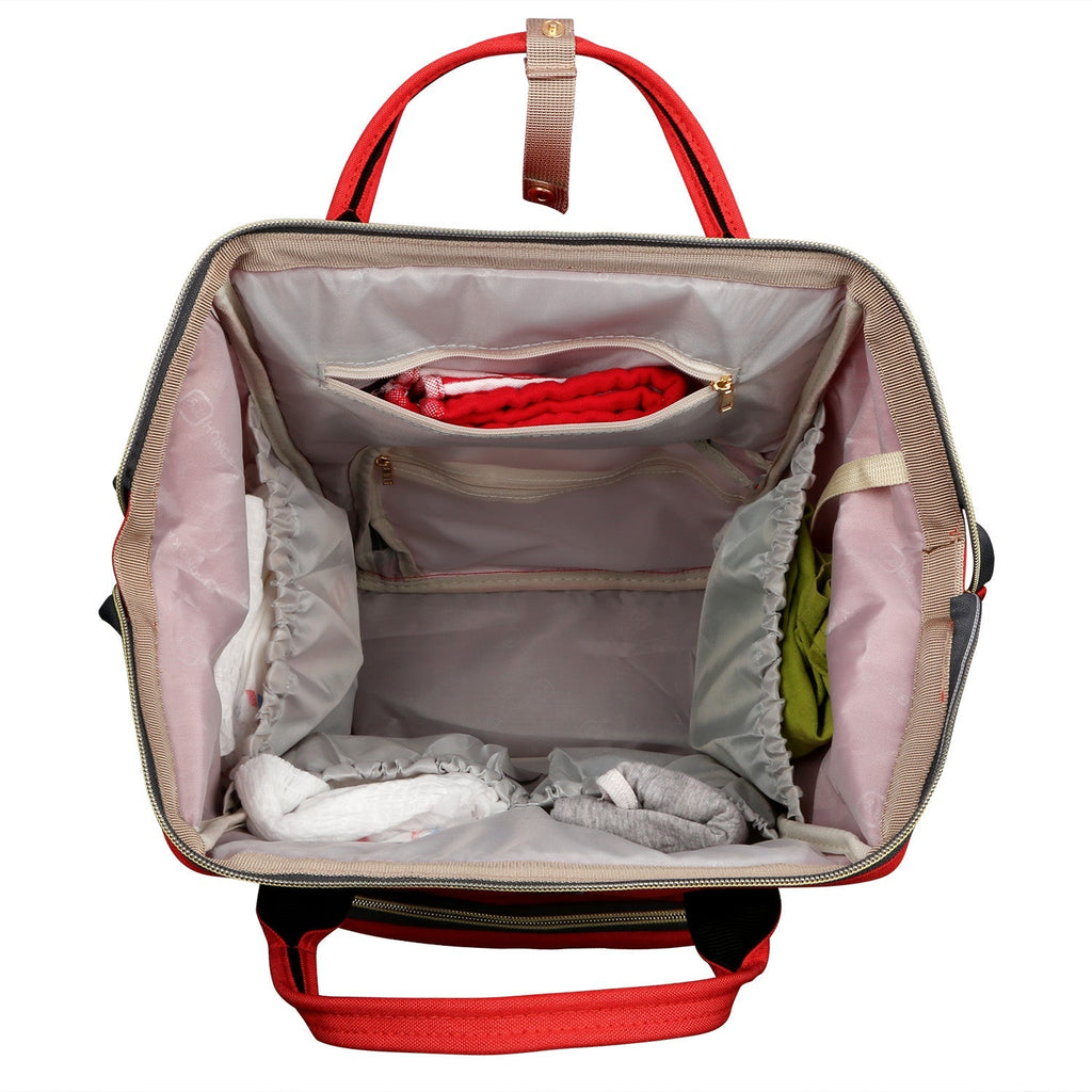 Mummy Diaper Bag Backpack Water-Resistant Large Capacity Travel Nappy Backpack Baby Nursing Handbag for Mom Dad Baby Care
