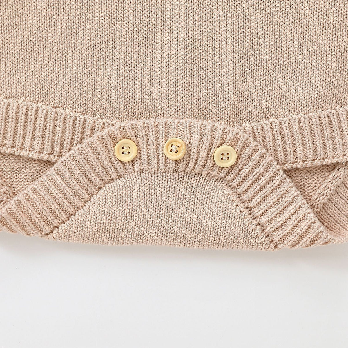 Children's Romper Sweater  White Light Brown