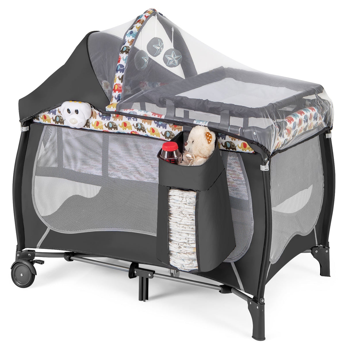 4 in 1 Portable Baby Nursery Center with Net and Music Box