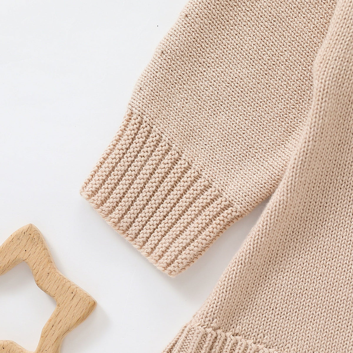 Children's Romper Sweater  White Light Brown