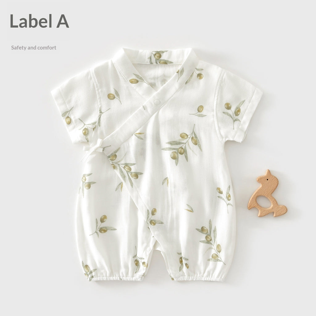 Summer Thin Air-Conditioning Clothes Baby Onesie Short Sleeves