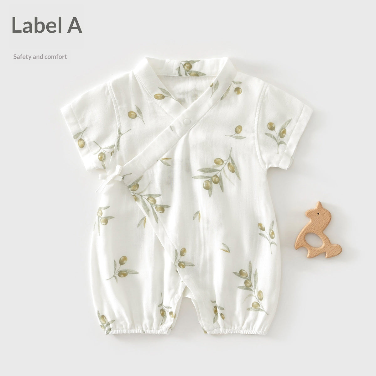 Summer Thin Air-Conditioning Clothes Baby Onesie Short Sleeves