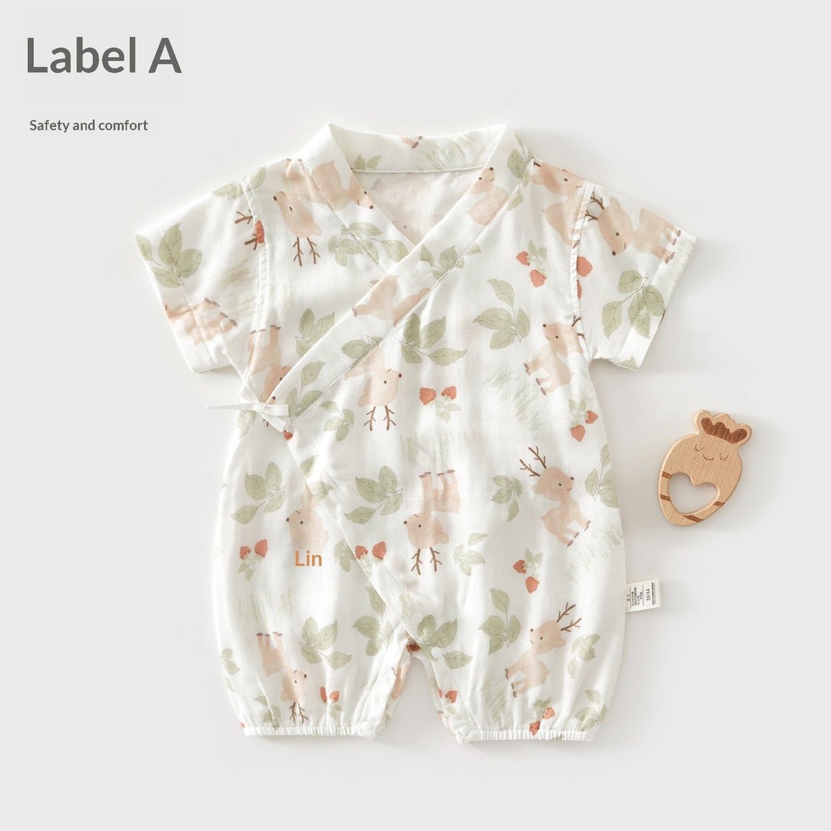 Summer Thin Air-Conditioning Clothes Baby Onesie Short Sleeves