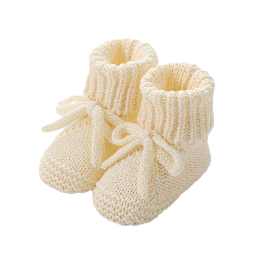 Bow-tie Strap Knitted Toddler Shoes