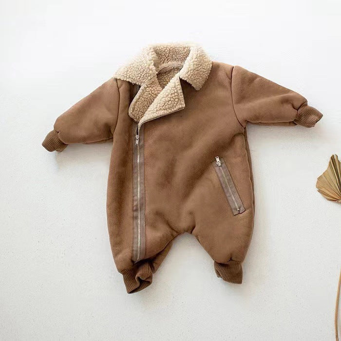 Baby One-piece Fleece Romper Thickened Onesie