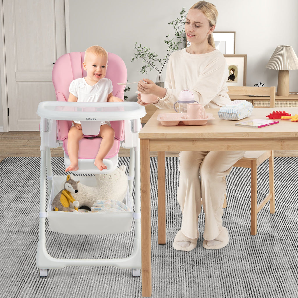 Convertible Infant Dining Chair with 5 Backrest and 3 Footrest Positions