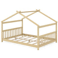 Full Size House Bed Montessori Floor Bed with Headboard
