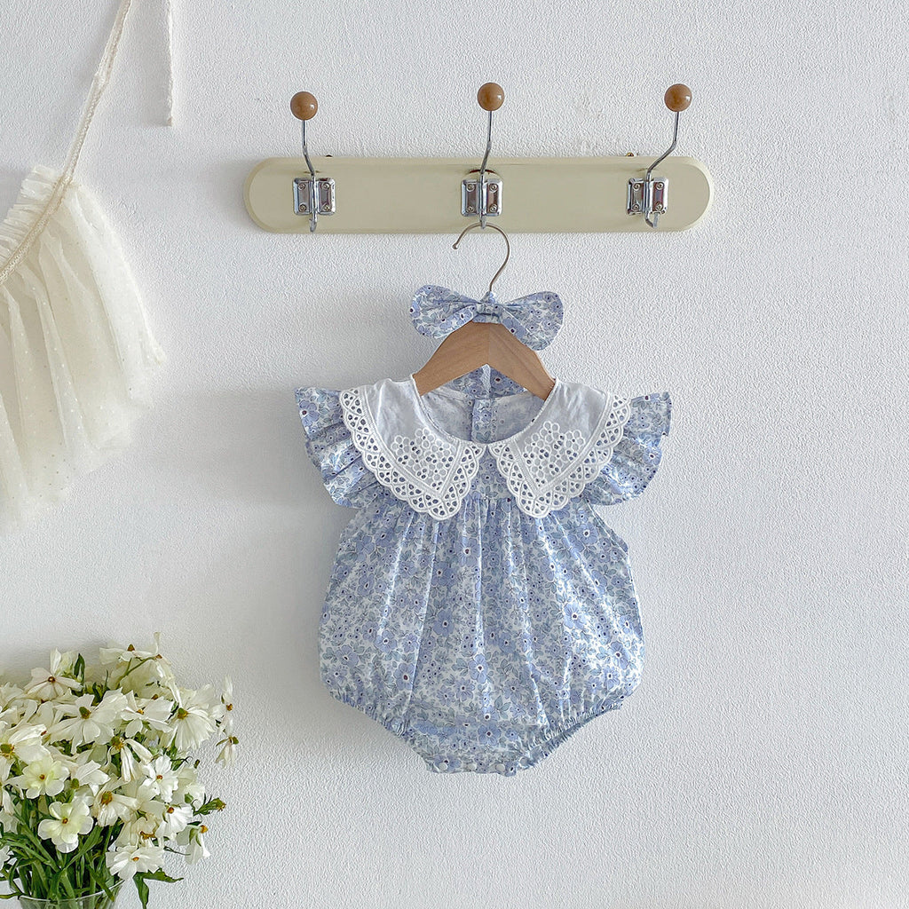 Summer Lightweight Baby Romper Summer Floral Fragments