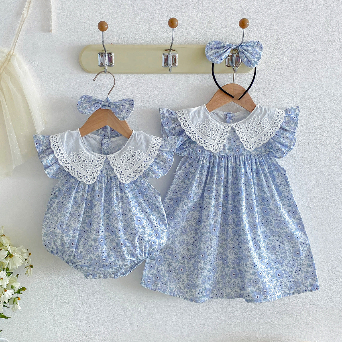 Summer Lightweight Baby Romper Summer Floral Fragments