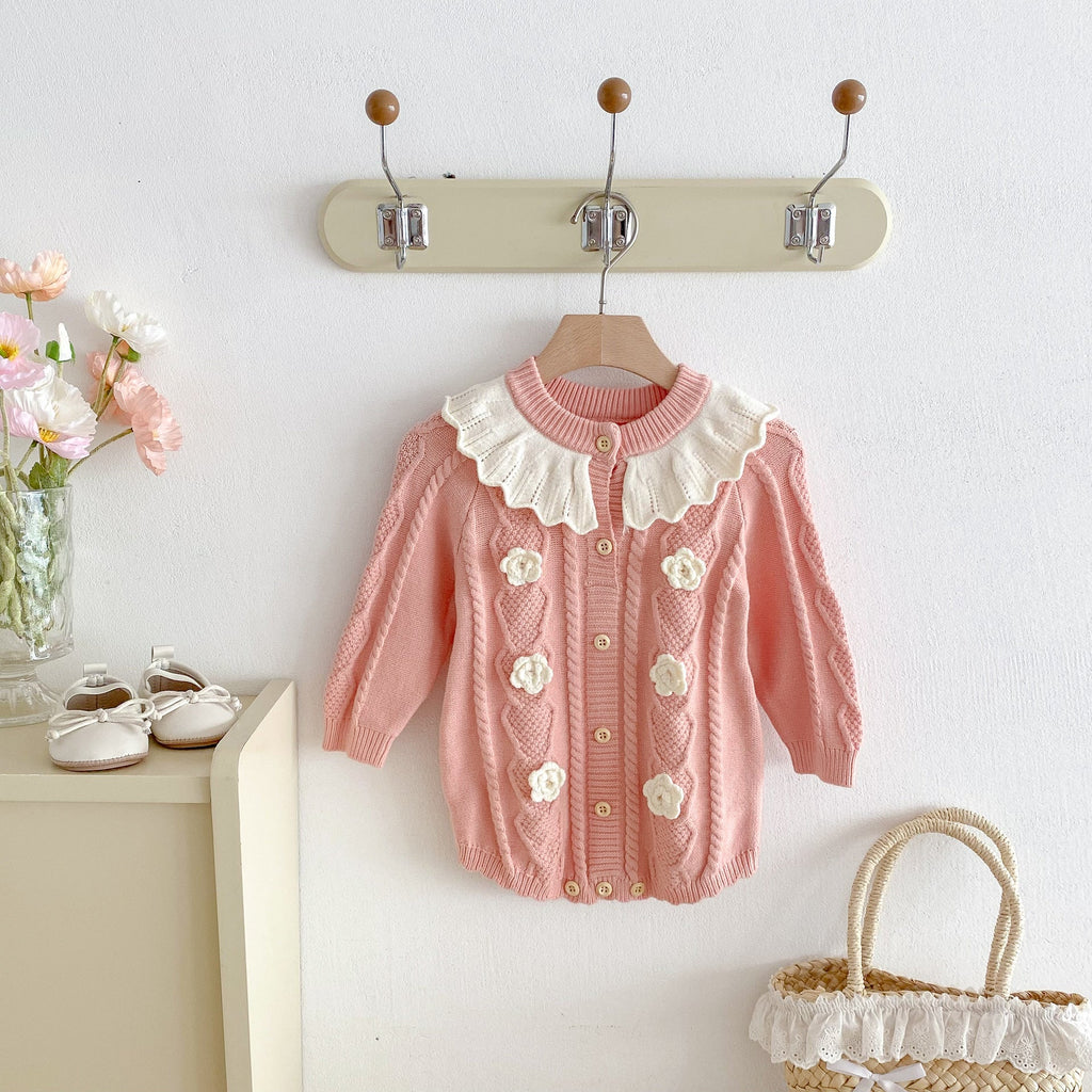 Lotus-leaf-neck Knitted Jumpsuit
