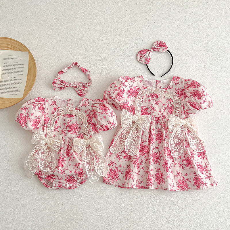 Summer Short-sleeved Dress For Girls