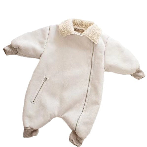 Baby One-piece Fleece Romper Thickened Onesie