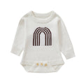 Children's Romper Sweater  White Light Brown