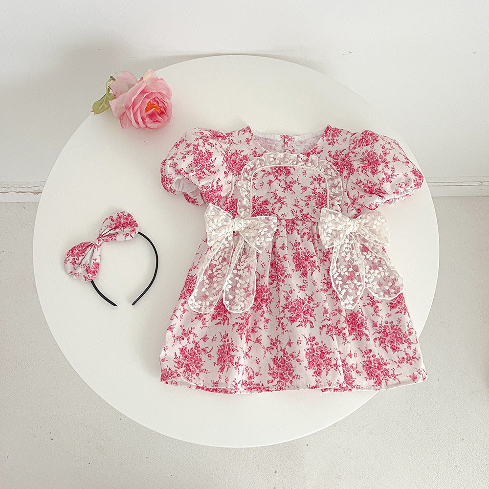 Summer Short-sleeved Dress For Girls
