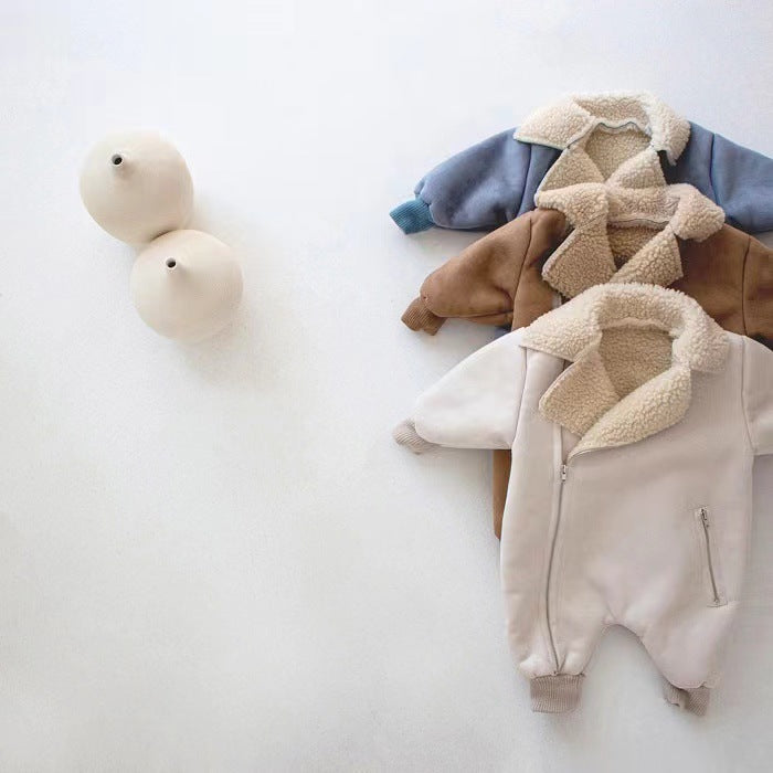 Baby One-piece Fleece Romper Thickened Onesie